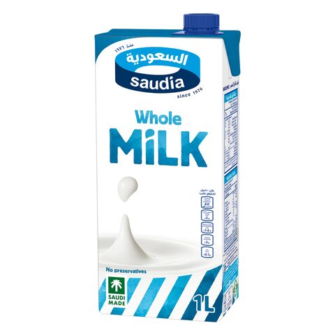 Buy Saudia Long Life Full Fat Milk 1L in Saudi Arabia