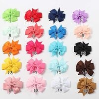 Aiwanto 40 Pcs Baby Girls Ribbon Boutique Hair Bows Clips with Multi-Colors  Children Party Headdress