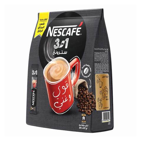 نسكافيه 3 في 1 قهوة قوية فورية وغنية 20 جرام × 30 ظرف
