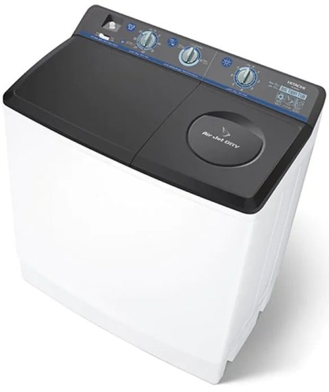 Hitachi 16kg Semi-Automatic Washing Machine, White/Gray, PS1605SJ3CGXDGR