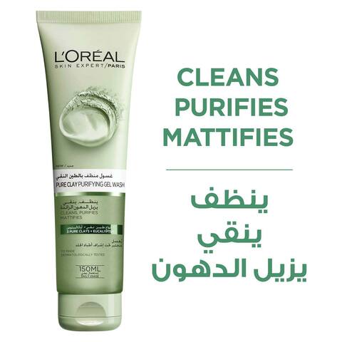 Loreal Paris Pure Clay Green Cleanser with Eucalyptus - 150 Ml