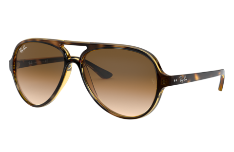 Ray-Ban Cats 5000 Classic Unisex Full Rim Pilot Plastic Havana Sunglasses RB4125-710/51-59