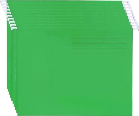 Hanging File Folders, Pack of 10 Light Green Suspension Files for Filing Cabinet Folders School Home Work Office Organization