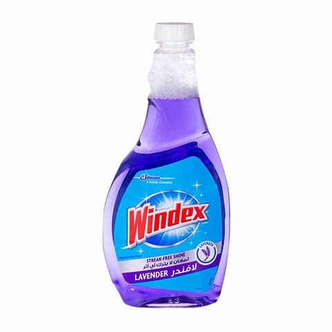 Windex Original Glass Cleaner with Lavender Scent Refill Bottle - 500 ml