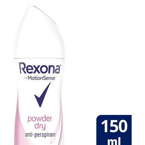 Rexona For Women Antiperspirant Deodorant Spray 48 Hour Sweat And Odor Protection Powder Dry Keeps You Feeling Fresh And Dry 150ml