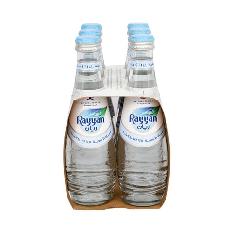 Rayyan Natural Water Glass Bottle 250ml&times;6