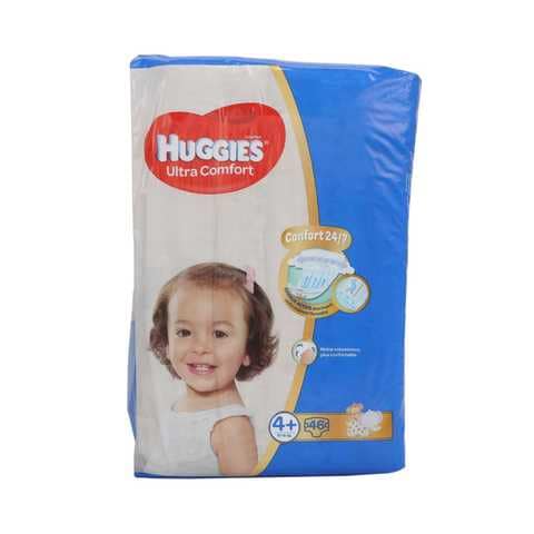 Huggies Ultra Comfort Diapers Size 4+ , 46pcs