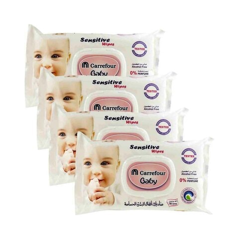 Buy Water Wipes Purest Baby Wipes White 60 Wipes Pack of 4 Online - Shop  Baby Products on Carrefour UAE