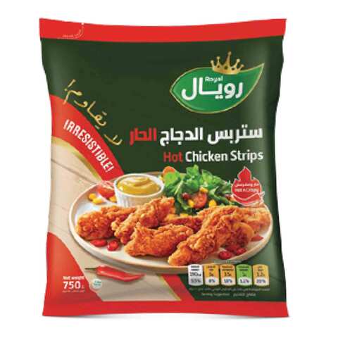 Buy Royal Chicken Strips- Breaded Hot  Spicy 750g in Saudi Arabia