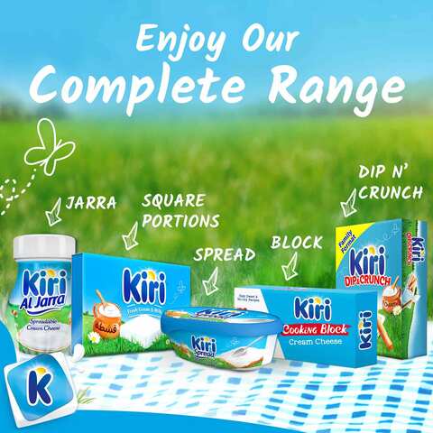 Kiri Spreadable Cream Cheese Squares, 6 Portions, 120g