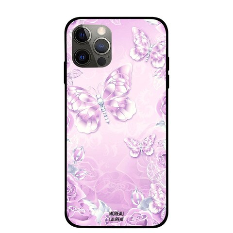 Buy Moreau Laurent Case Cover For Iphone 12 Pro Max 6 7 Inch Light Pink Purple Butterflies Slim Fit Clear Protection Cover With Soft Edges Online Shop Smartphones Tablets Wearables On Carrefour Uae