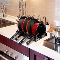 5 Tiers Pot Frying Pan Lid Storage Rack Organizer Kitchen Cookware Pan Pot Shelf Accessories Storage Rack