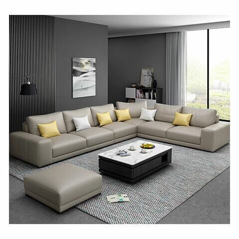 L shape shop sofa cream