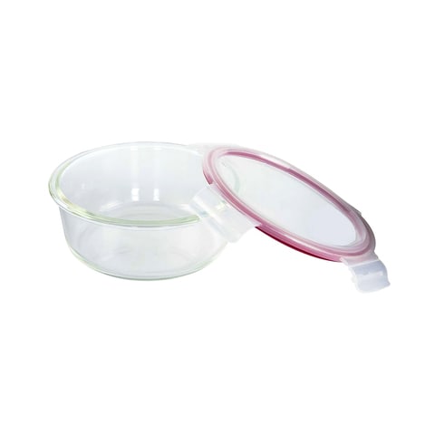 Lock &amp; Lock Glass Round Food Container Clear 0.95L