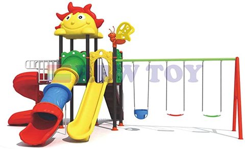Rainbow Toys - Outdoor Children Playground Set Garden Climbing Frame Swing Slide 6.3 * 4.8 * 3.4 Meter RW-12038