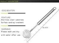 Atraux Stainless Steel Spiral Shape Manual Whisk, Multi purpose Kitchen Gadget
