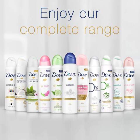 Dove  Women Antiperspirant Deodorant Spray For Refreshing 48-Hour Protection Powder Soft Alcohol Free 150ml