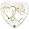 Entwined Hearts Gold 18in Hrt Foil Balloon 1 pc