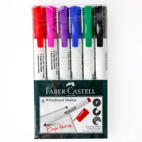 Faber-Castell Basic Slim Whiteboard Markers Multicolour 6 PCS