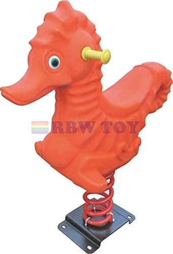 Rainbow Toys - Fun Kids seahorse spring rider orange colour RW-15204