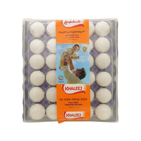 Khaleej White XL Eggs 30 PCS