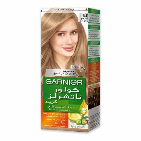 Buy Garnier Color Naturals Creme Hair Colour 8.11 Deep Ashy Light Blonde 100ml in Saudi Arabia
