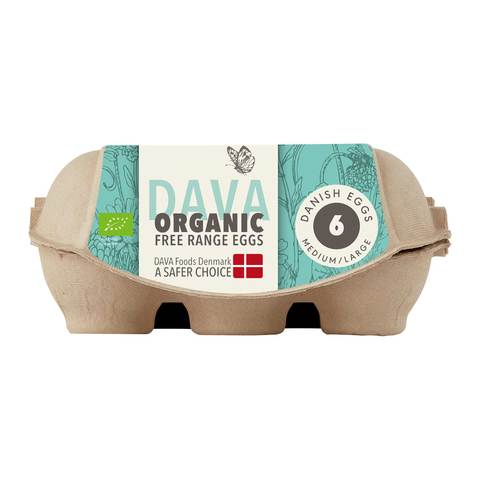 Dava Organic Free Range Eggs 6 Count