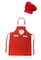 Christmas Magic Christmas Party Chef Apron with Hat for Kids- Red