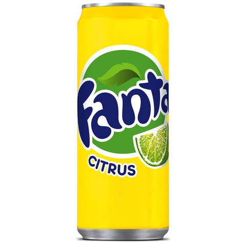 Fanta Citrus Carbonated Soft Drink Can 330ml
