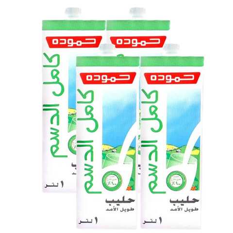 Hammoudeh Milk Full Fat 1 Liter 4 Pieces