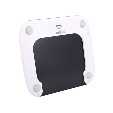 Geepas Super Slim Digital Personal Scale - Smart High Accuracy Large Lcd Screen | Auto On/Off &amp; Low Power/Overload Indication | 180Kg/400Lb | Slim Design 5Mm Tempered Glass