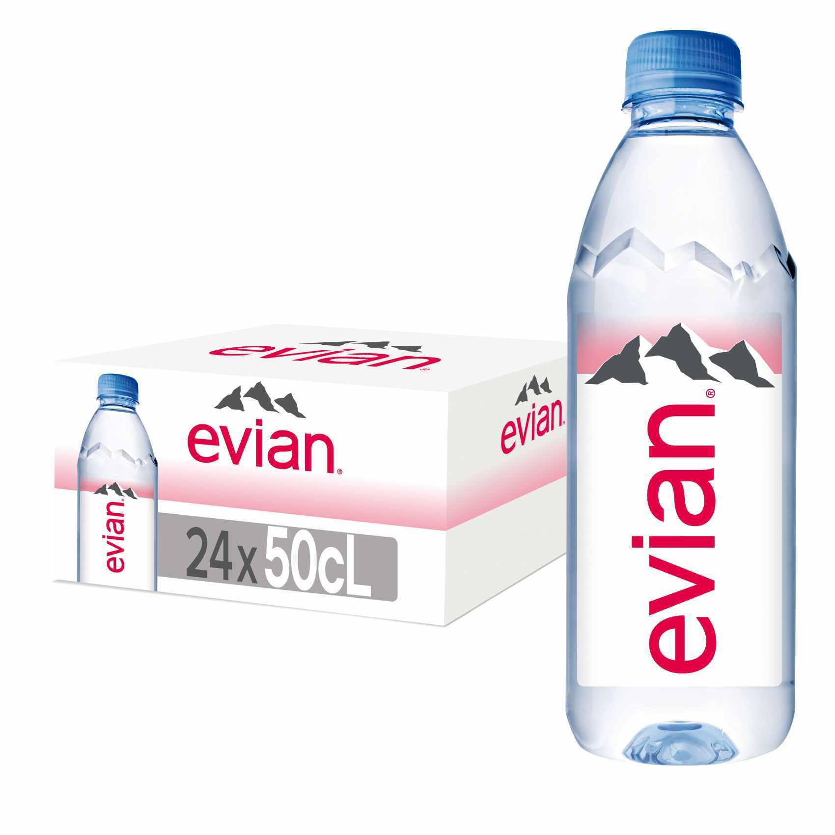 Buy Evian Natural Mineral Water 500ml Case Of 24 Online Shop Beverages On Carrefour Uae