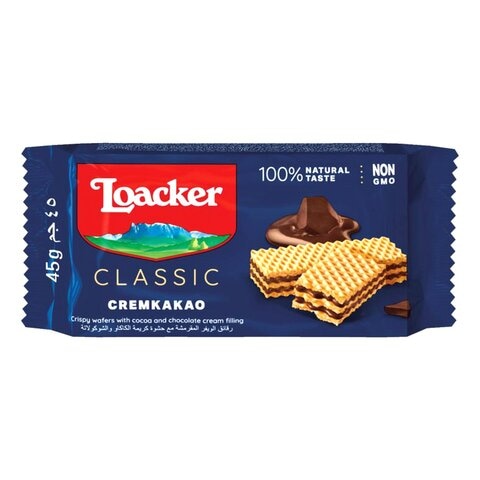 Loacker Classic Cremkakao Chocolate Wafers 45g Pack of 5