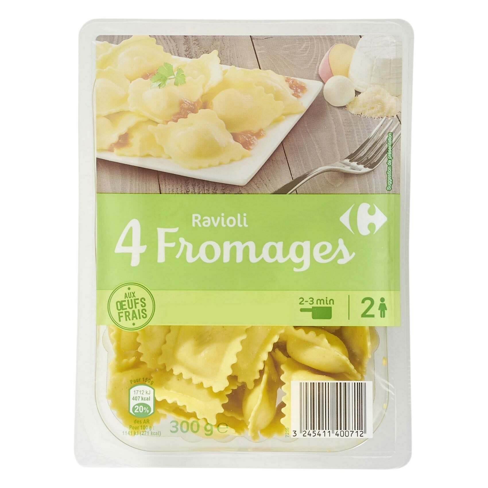 Buy Carrefour Pasta Ravioli Four Cheese 300g Online Shop on Carrefour UAE