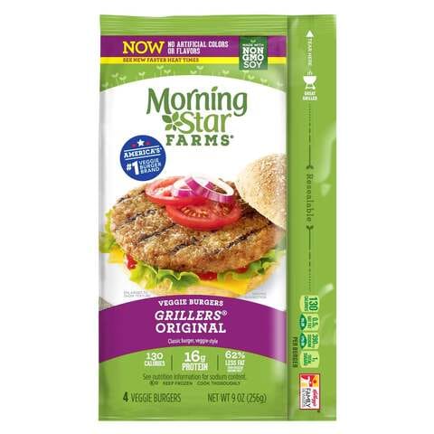 Buy Morningstar Farms Original Grillers Veggie Burgers 256g Online ...