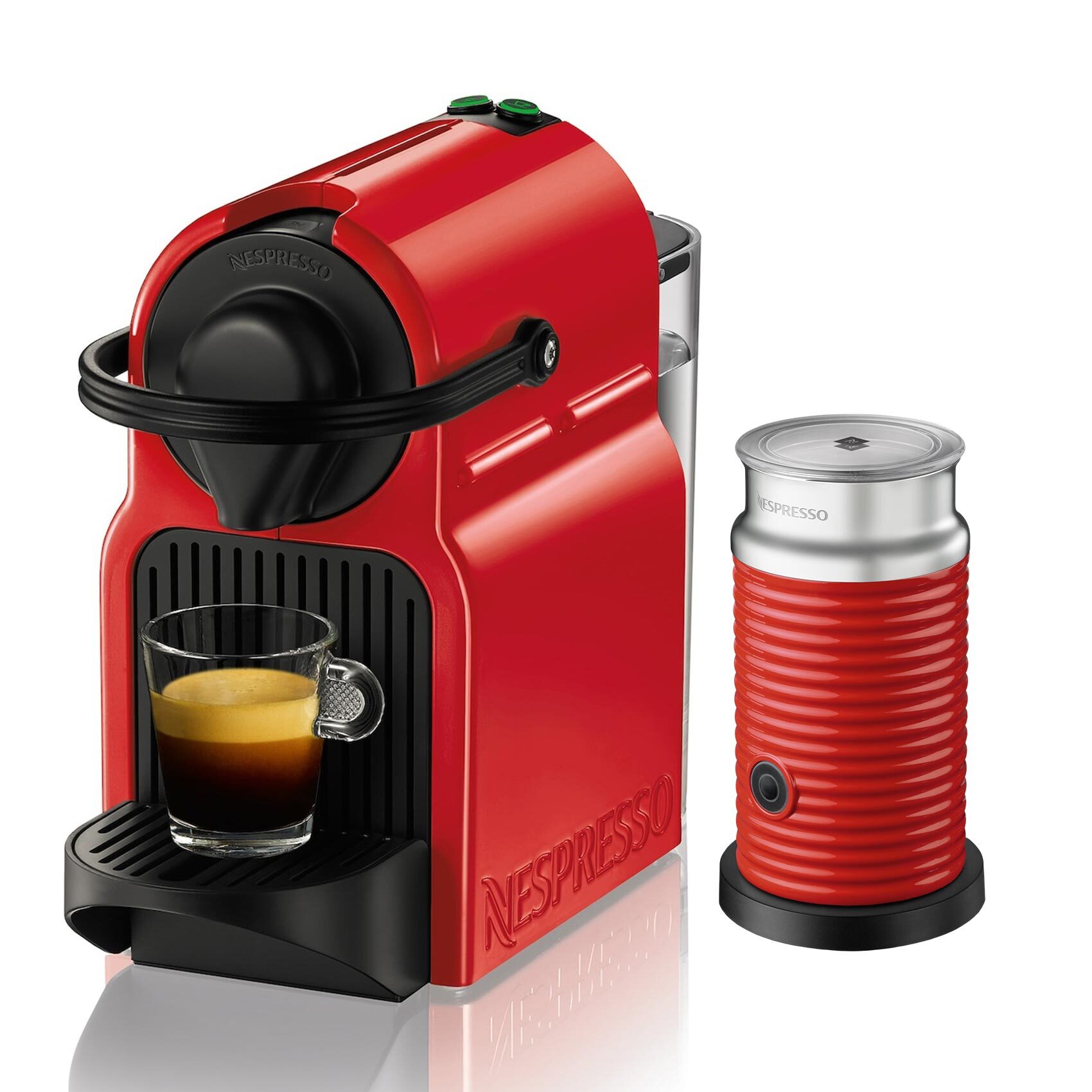 Buy Nespresso D40-RE Coffee Machine - 1260 Watt - Red + Aeroccino 3 Milk Frother - Red Online - Shop Electronics & Appliances on Egypt
