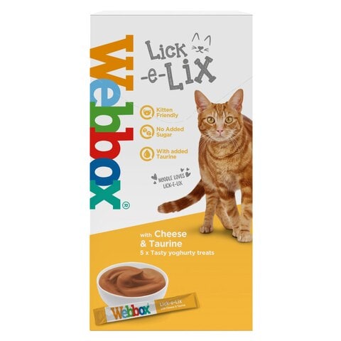 Webbox Lick-E-Lix Cheese And Taurine Yoghurt Cat Treat 75g