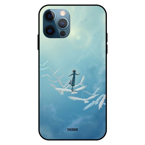 Theodor Apple iPhone 12 Pro 6.1 Inch Case Girl Flying In Sky Flexible Silicone Cover