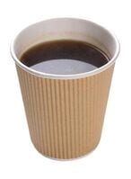 Buy 8 Oz Kraft Ripple Coffee Cups Without Lid 25 Pieces - Disposable Hot Beverage Corrugated Paper Cups in UAE