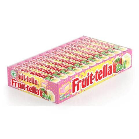 Fruit-Tella Strawberry 4 Rolls, Fruitella Candy, Fruitella Sweets