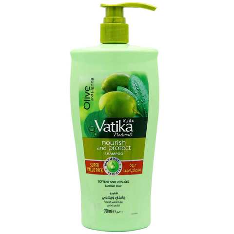 Vatika Shampoo Nourish And Protect For Normal Hair Olive And Henna 700 Ml