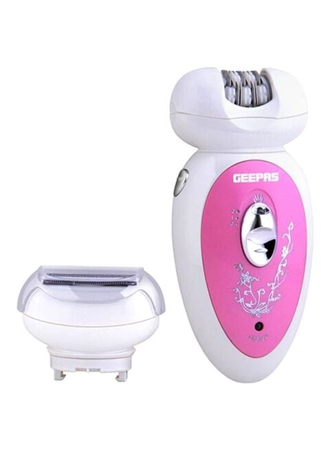 Buy Geepas 2-In-1 Rechargeable Epilator Set White/Pink in Saudi Arabia