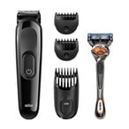 Buy Braun Styling Kit 4-In-1 Hair And Beard Trimmer SK3000 Black in UAE