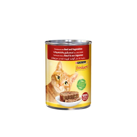 Buy Purina Friskies Beef And Vegetables In Chunkpound Wet Cat Food 400g ...