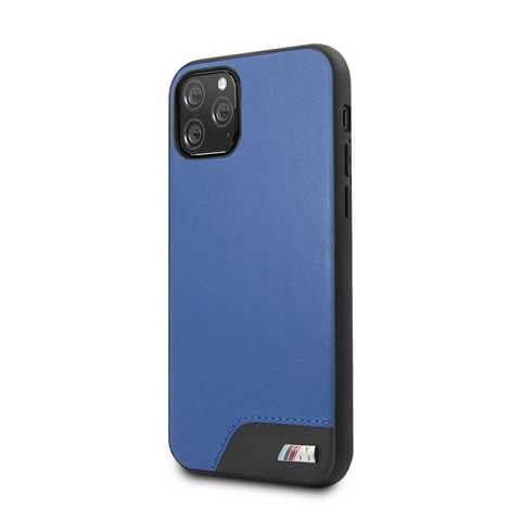 BMW - Apple iPhone 11 Pro Case, Hard Case Smooth PU Leather, Luxury and Protection in one, Compatible with Wireless Charger, Easy Access to All Ports, CG Mobile Officially Licensed- Blue