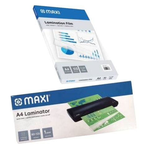 Maxi A4 Laminator with Laminating Film Clear 50 PCS