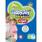 Buy Babyjoy Culotte Diapers Size 5 12-18kg Junior Mega Pack White 44 Diapers in UAE