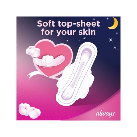 Always Cotton Soft Ultra Thin Night Sanitary Pads with Wings 7 Pads