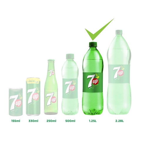 7Up  Carbonated Soft Drink  Plastic Bottle  1.25L