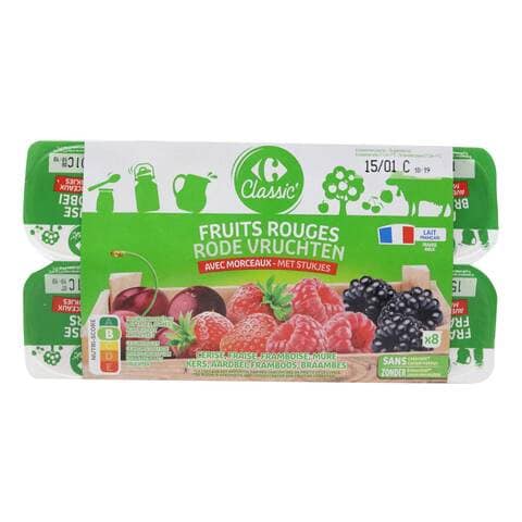 Carrefour Mix Red Fruit Yoghurt 125g Pack of 8
